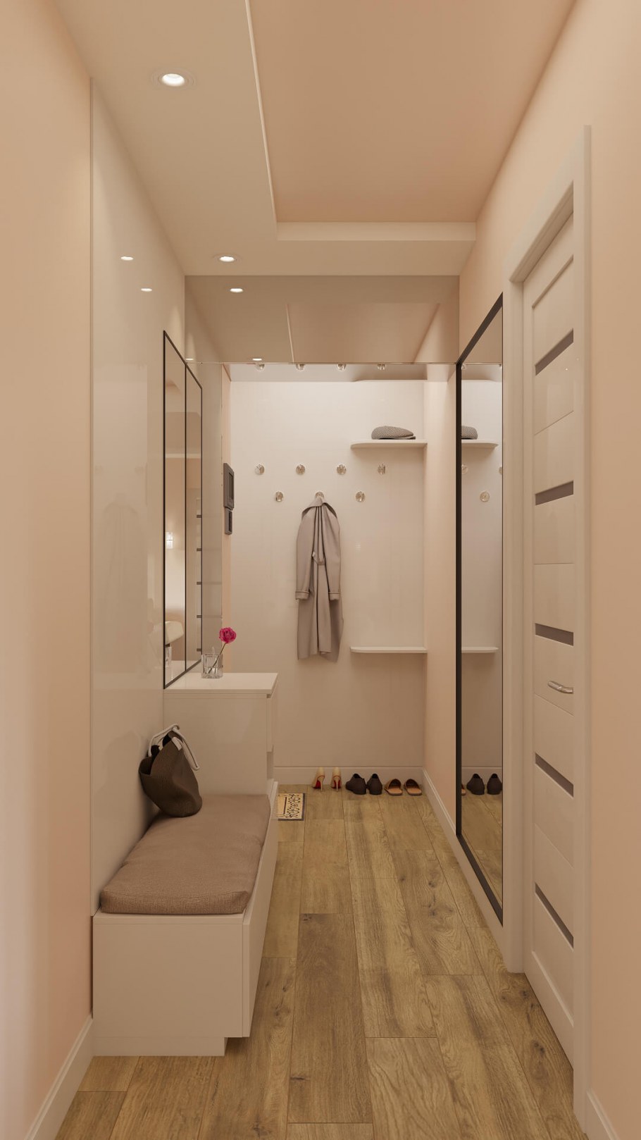 Прихожая в трехкомнатной квартире