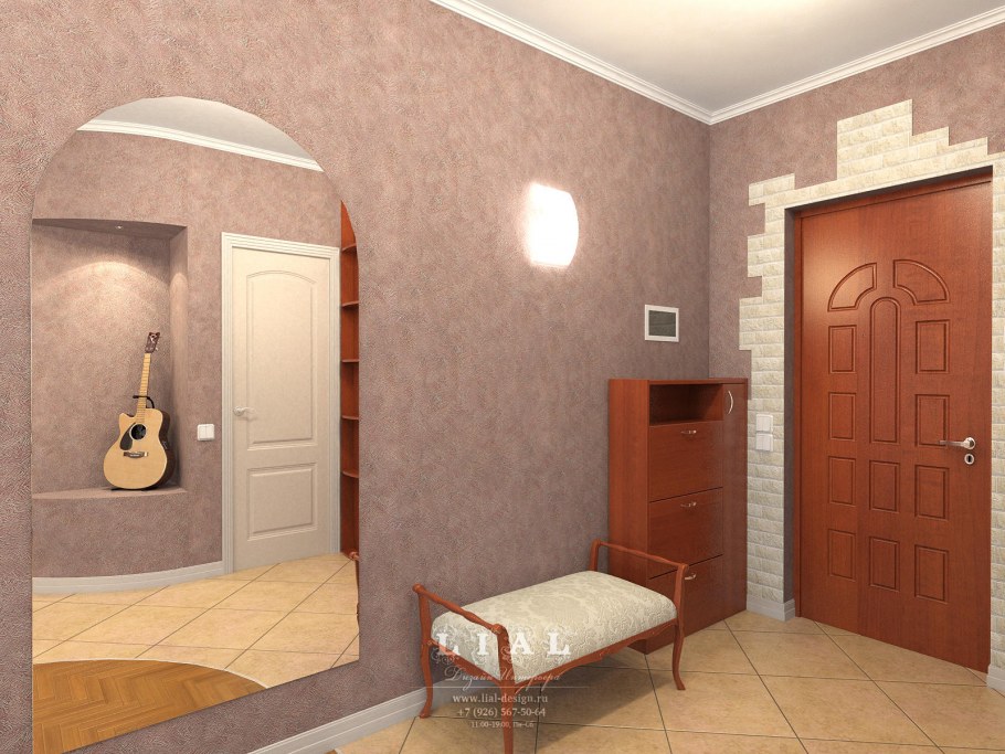 Коридор в трехкомнатной квартире