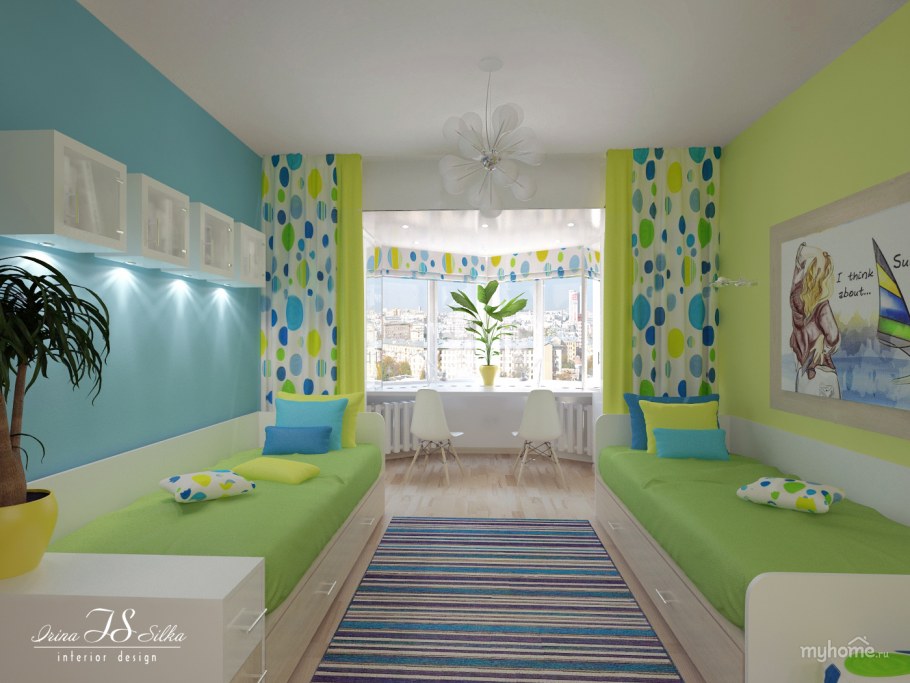 Интерьер детской комнаты для разнополых детей