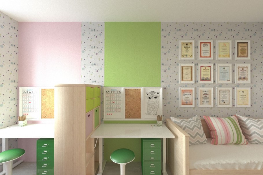 Детская на мансарде