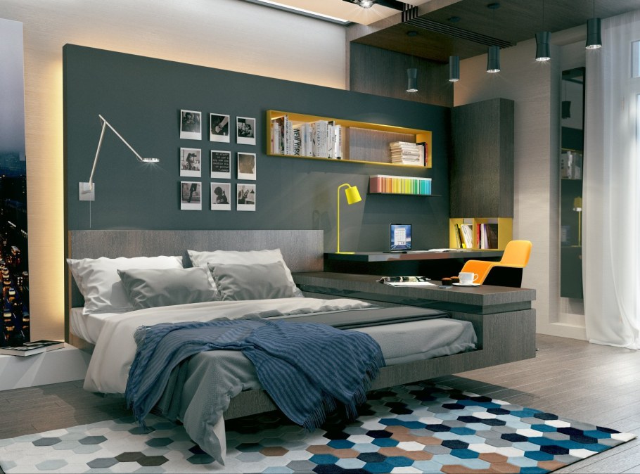 Спальня для парня в современном стиле