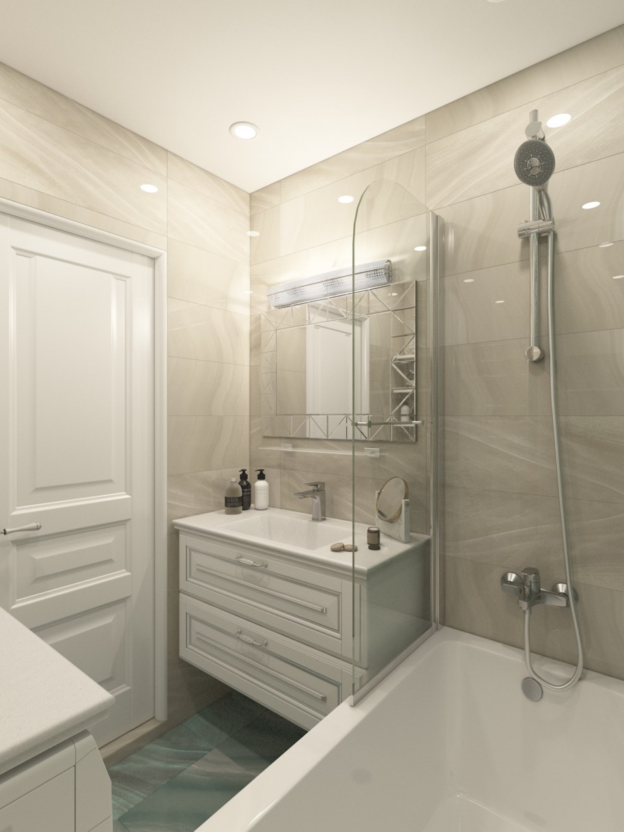 Стильная душевая комната Неоклассика