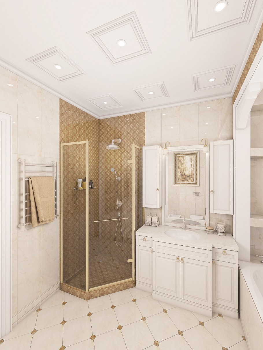 Душевая в неоклассическом стиле