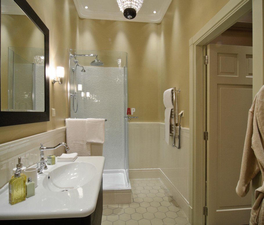 Санузел с душевой американский стиль