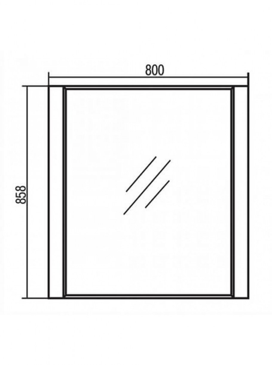 Зеркало Акватон Ария 80 белое