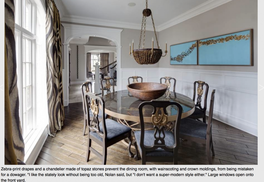 The Crimson pilaster Dining Room.