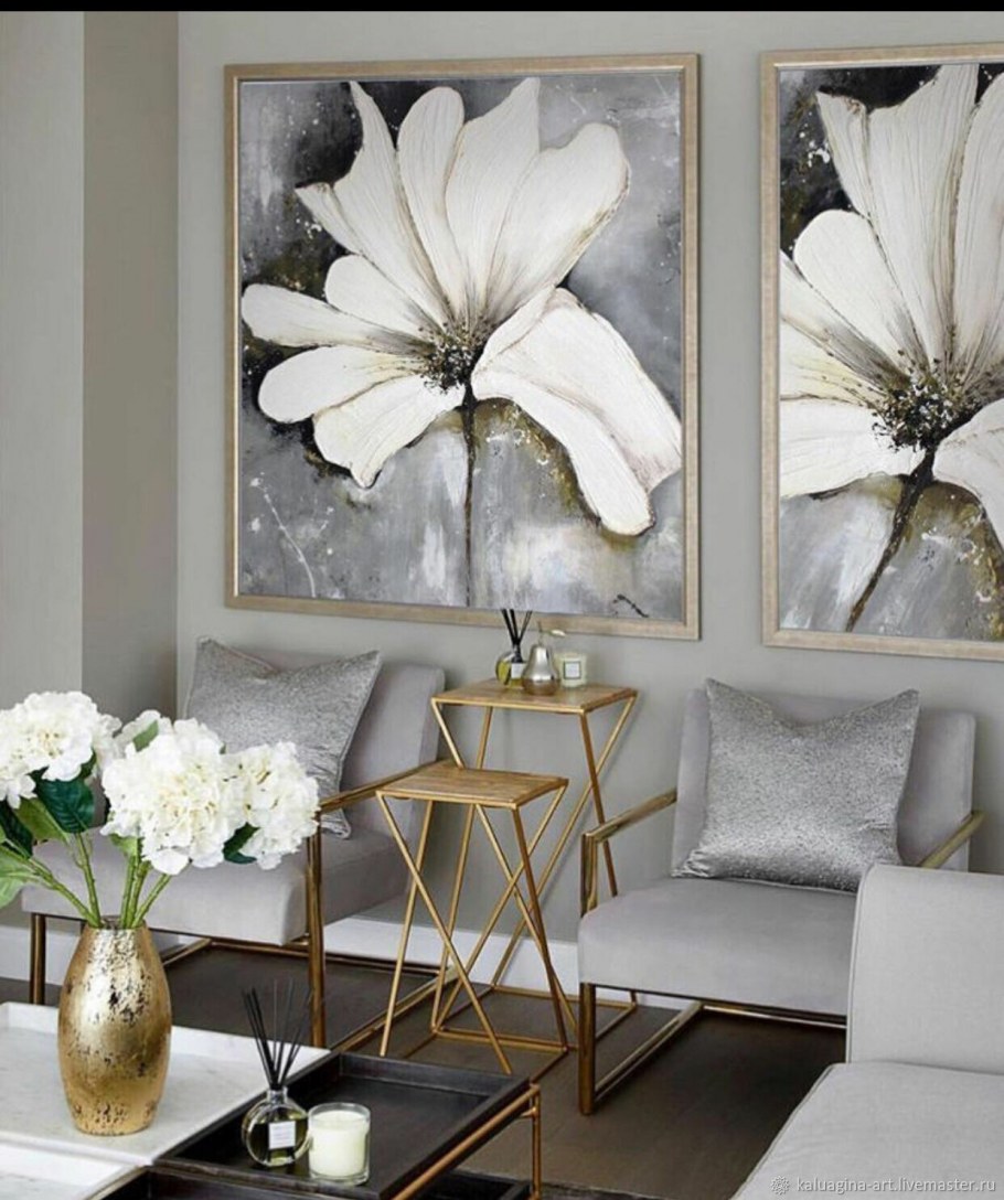 Интерьерные картины цветы