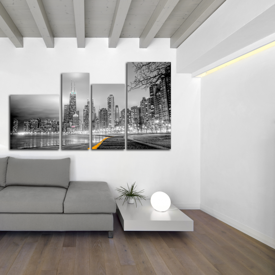 Черно белый интерьер