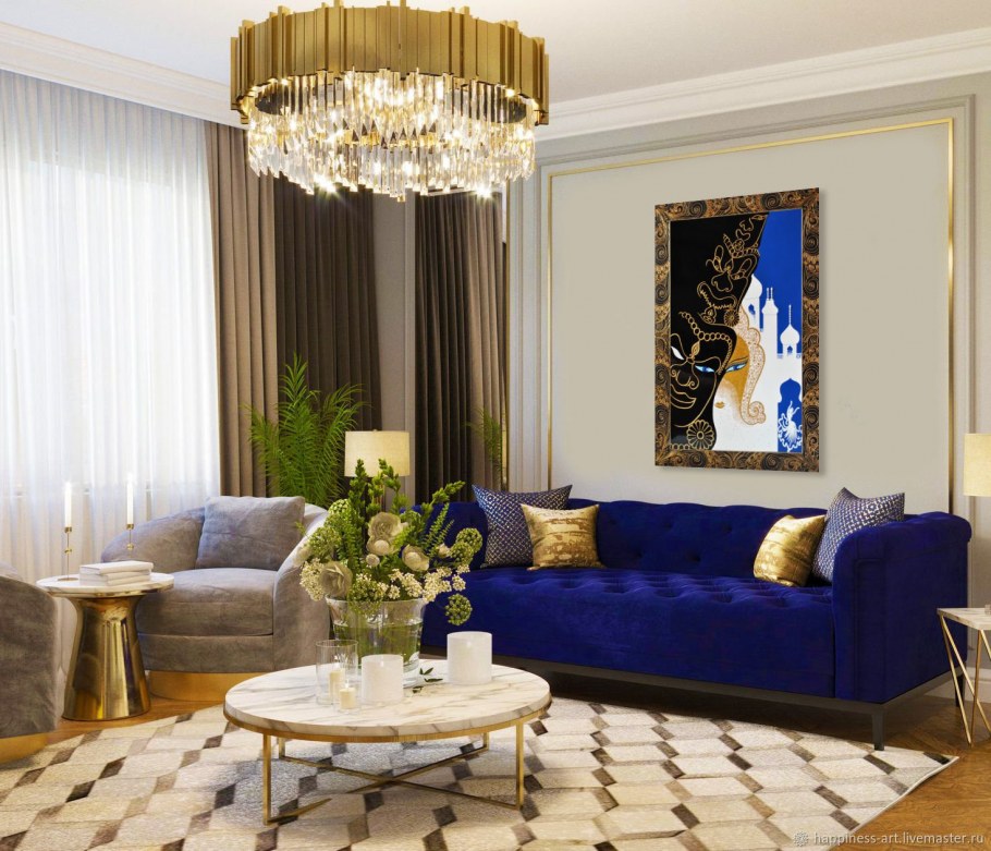 Гостинная с мирис диванлм