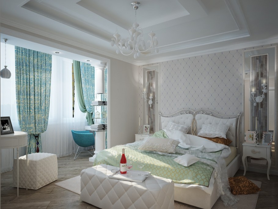 Кухня-гостиная 40 м2 в стиле Прованс