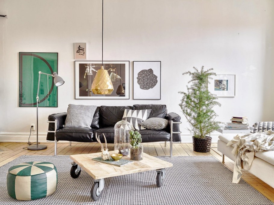 Гобеленовая мебель в скандинавском интерьере