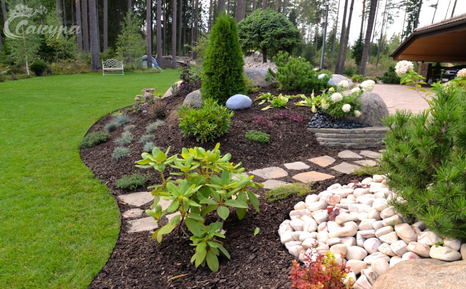 Альпийская горка с бонсаем