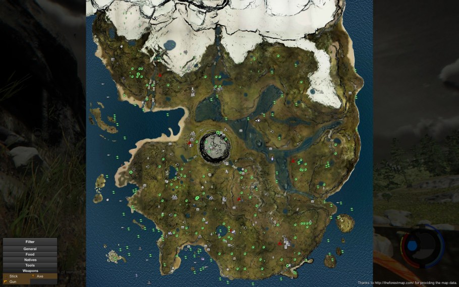 Зе Форест карта острова