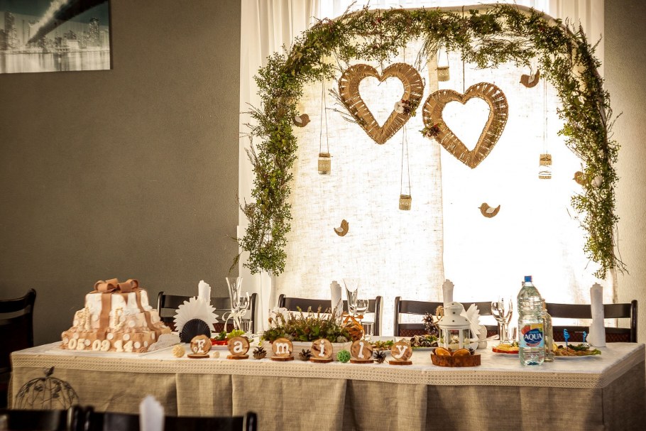 Свадебный зал в стиле эко