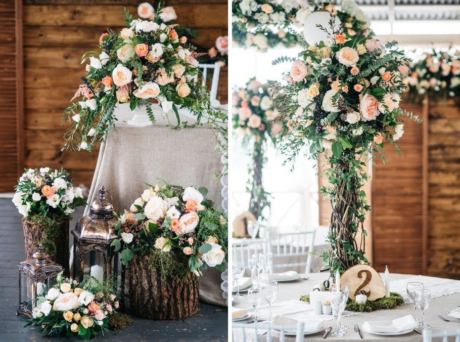 Рустикальная свадьба декор