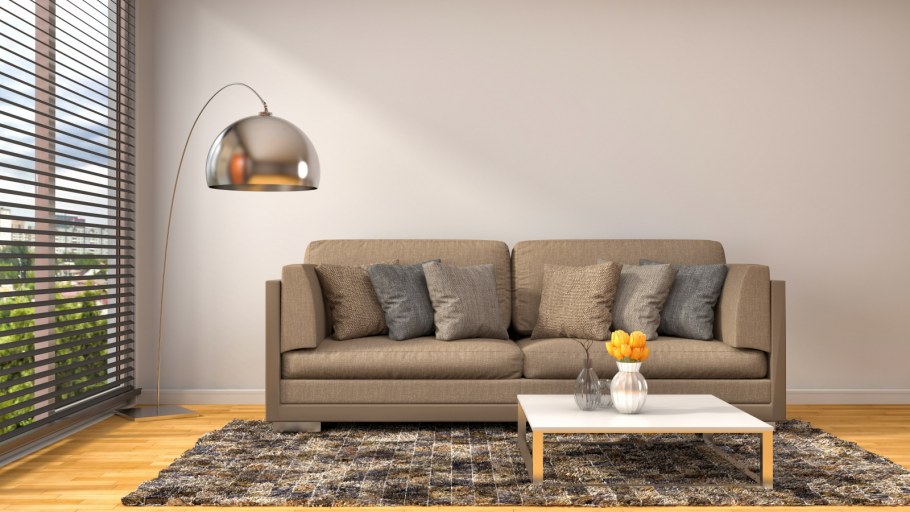 Диван в интерьере большого разрешения