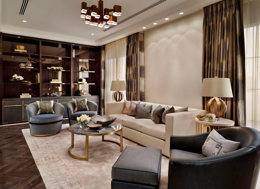 Гостиная в стиле лакшери
