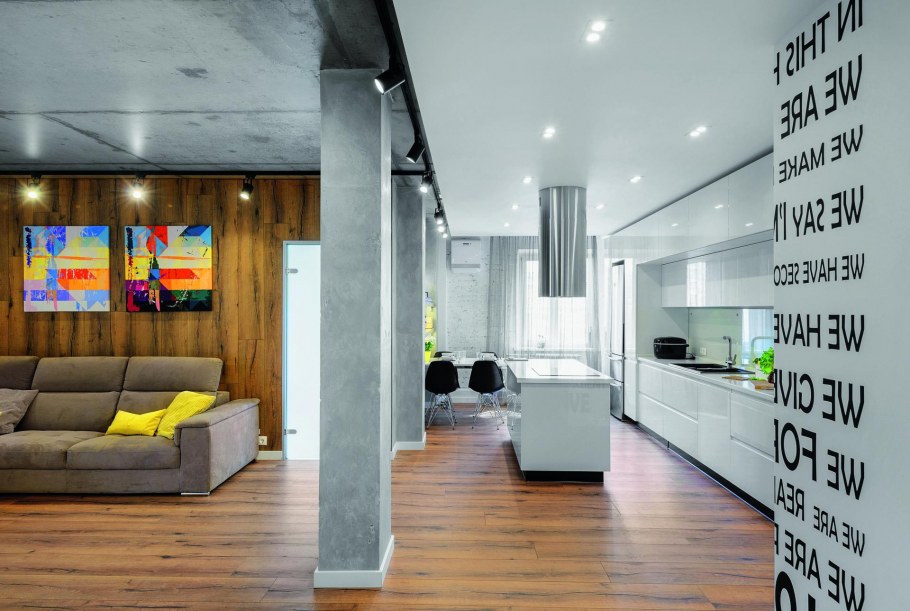 Необычные колонны в интерьере