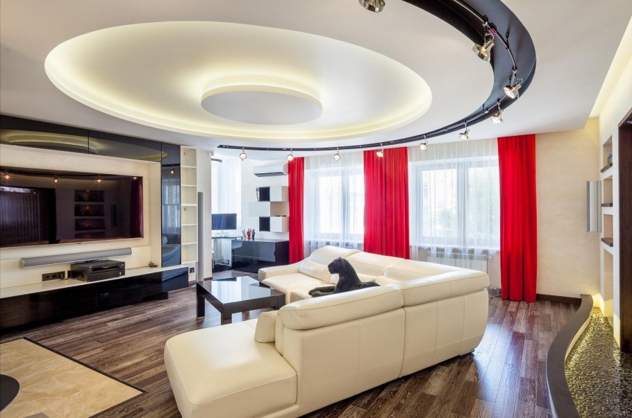 Красивые натяжные потолки