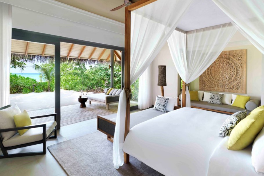 Спальня в стиле тропики