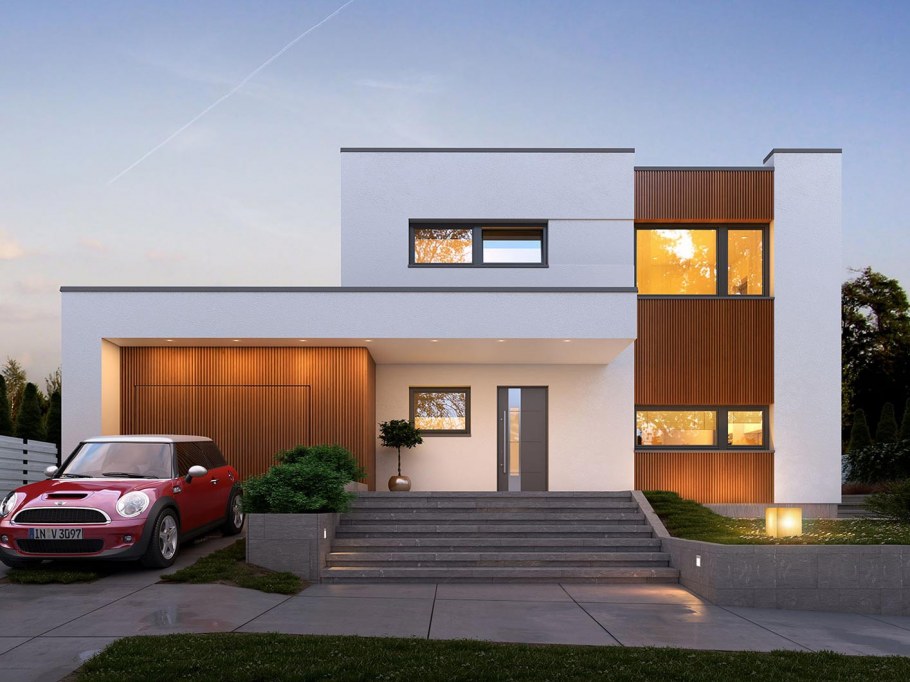 Дом с плоской крышей