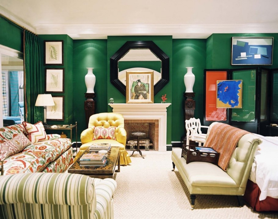 Изумрудный цвет в интерьере