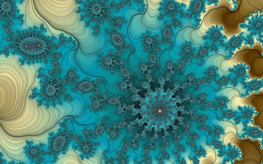 Фракталы бирюзовые