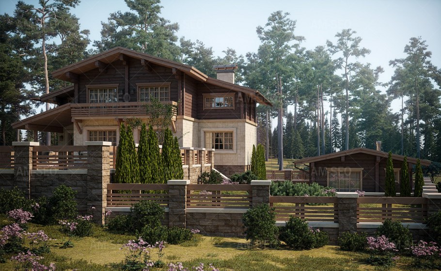 Шале Скандинавский стиль фасад