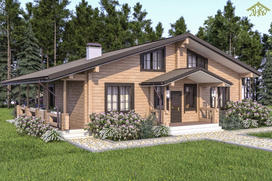 Дом из клееного бруса 150 м2