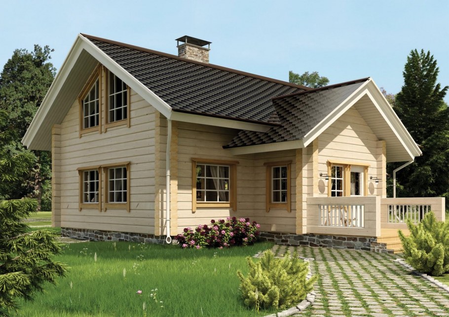 Светлый деревянный дом