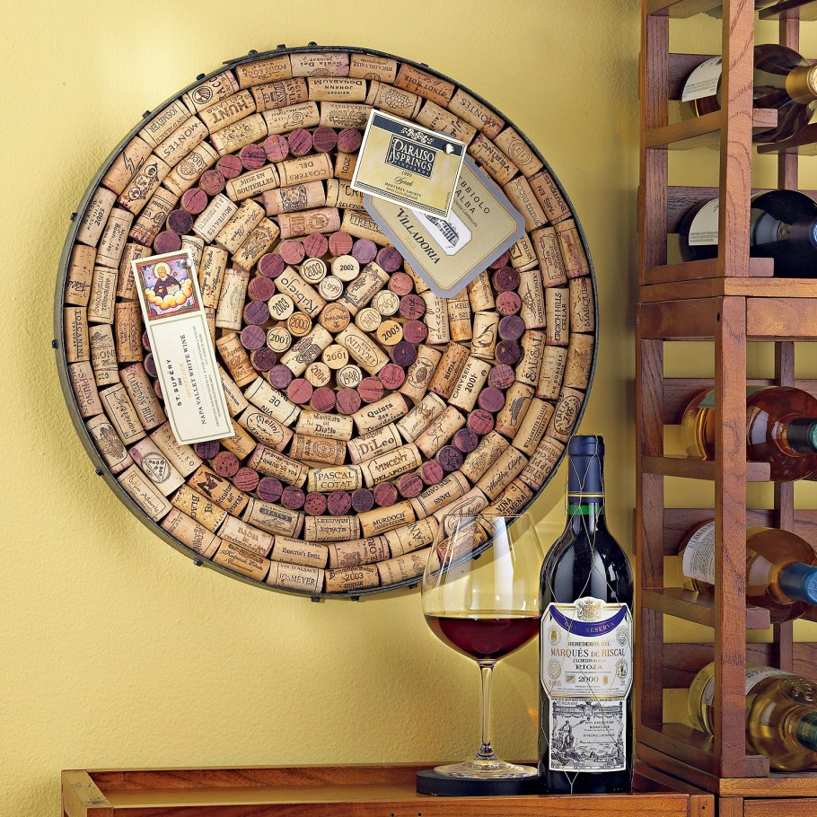 Предметы декора из винных пробок