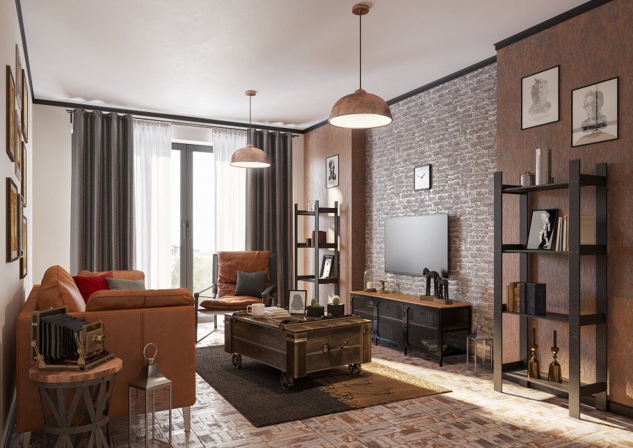 Гостиная лофт Леруа Мерлен