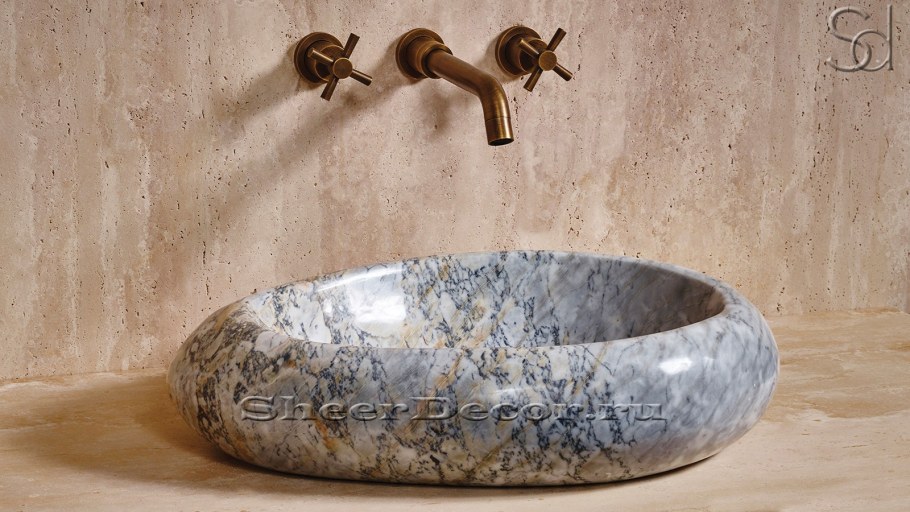 Мраморная раковина для ванной