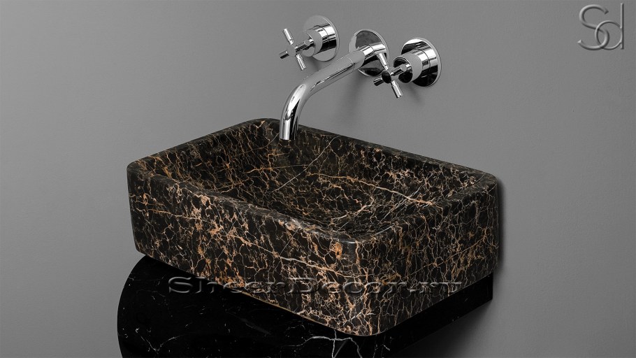 Каменная раковина Trier из серого мрамора Overlord Flower 024019111