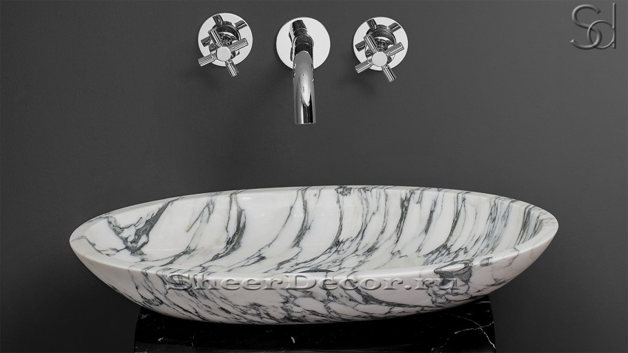 Мраморная раковина для ванной