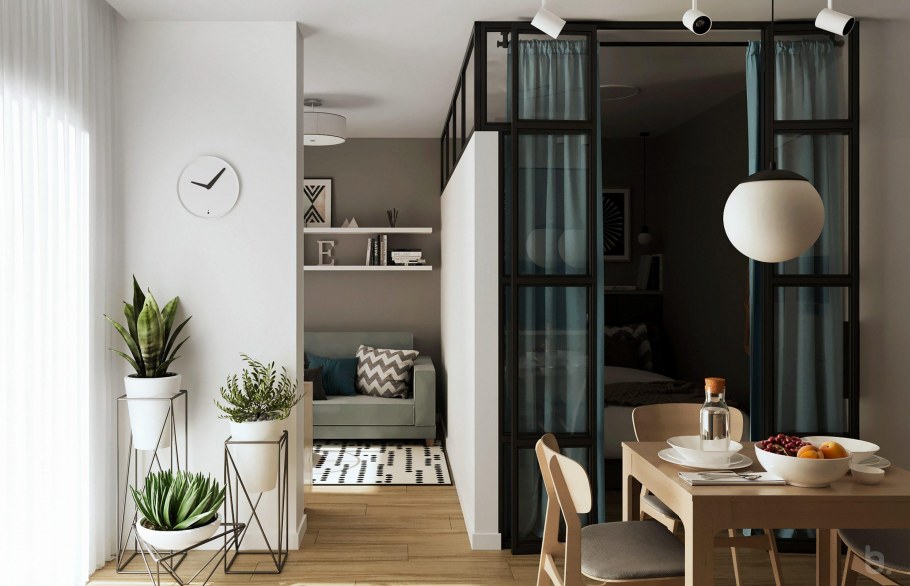 Интерьер малогабаритной однокомнатной квартиры