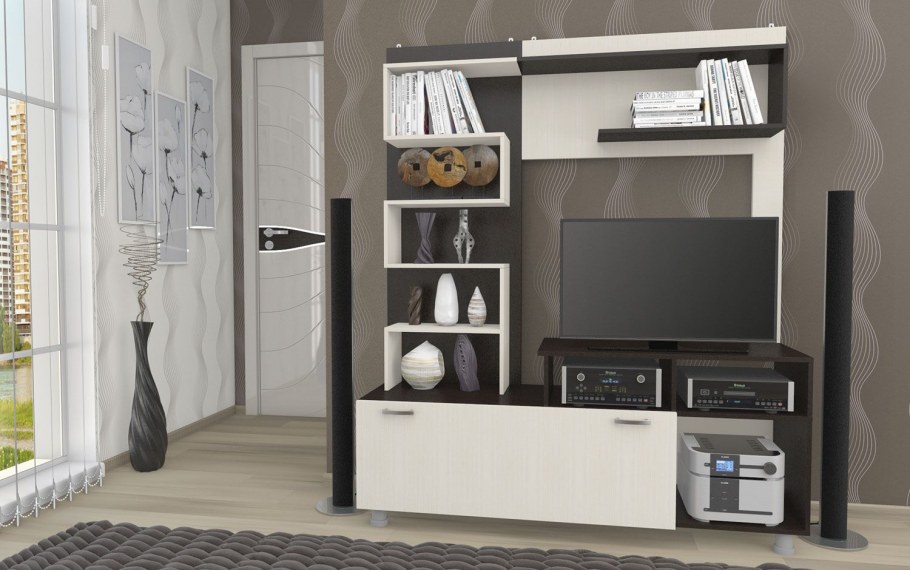 Стенка марта 18 венге/белёный дуб