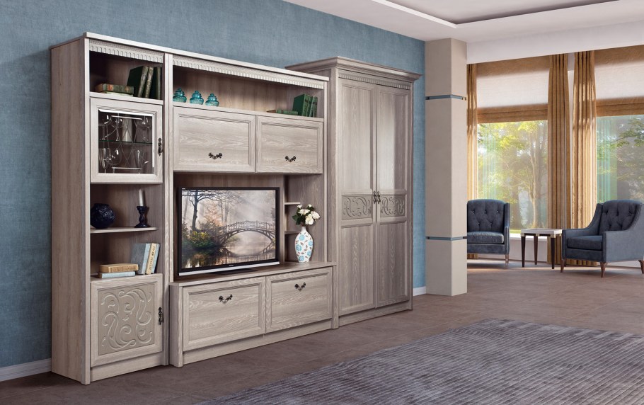 Модульная гостиная Лючия дуб Оксфорд
