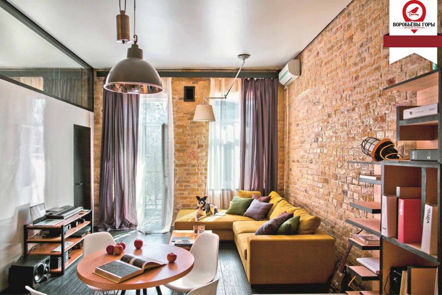 Диван лофт в интерьере