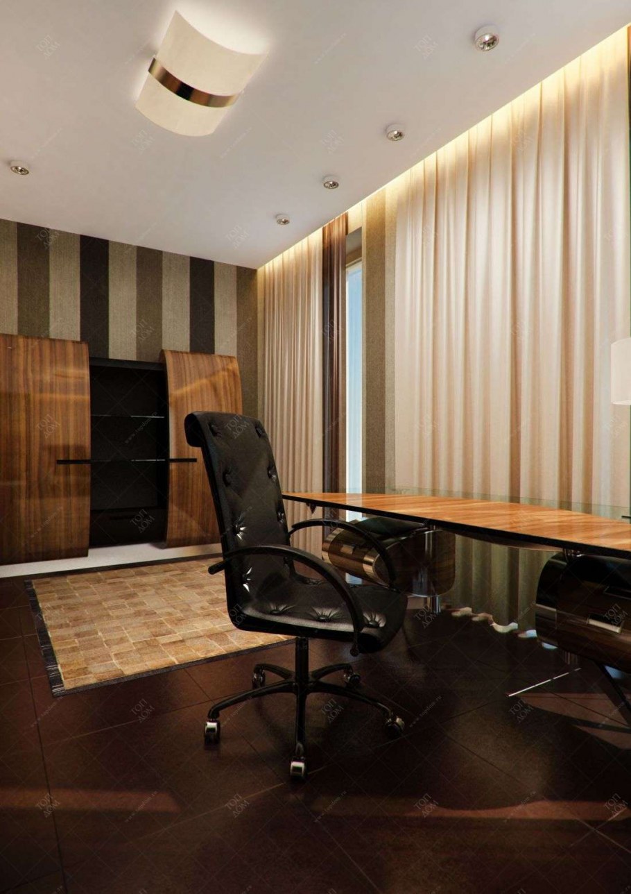 Офис в коричневых тонах