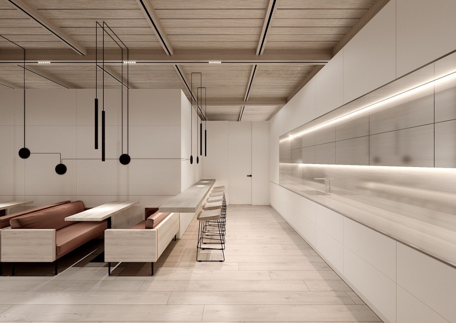 Офис в бежевом стиле