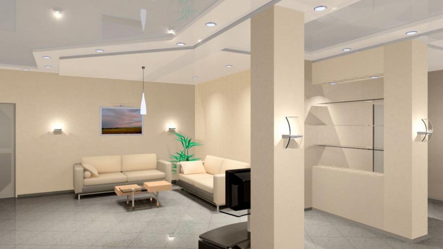 Натяжные потолки в офисных помещениях