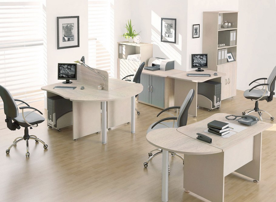 Офисная мебель Модерн дуб Шамони светлый