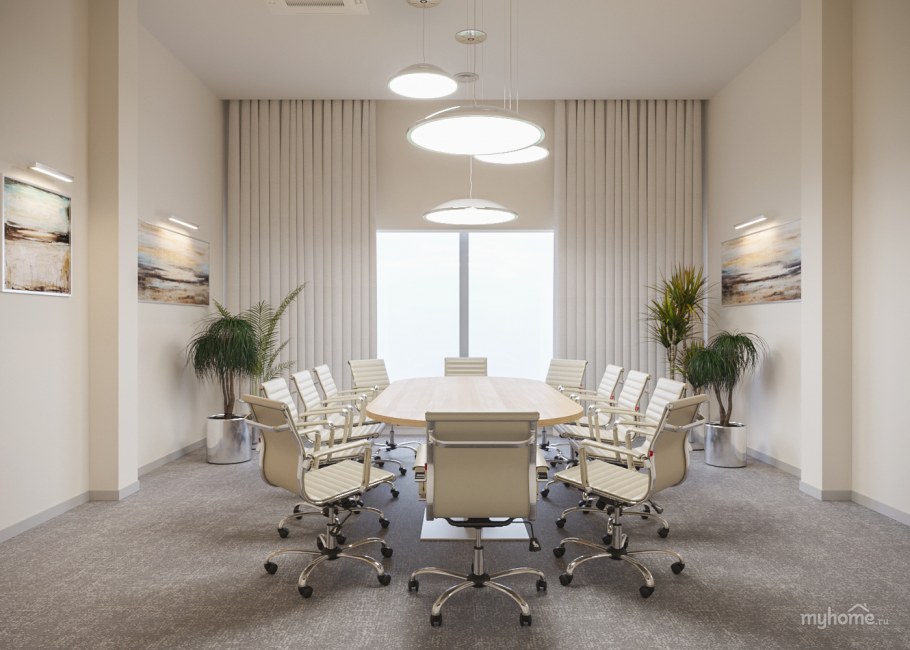 Современный офис в светлых тонах