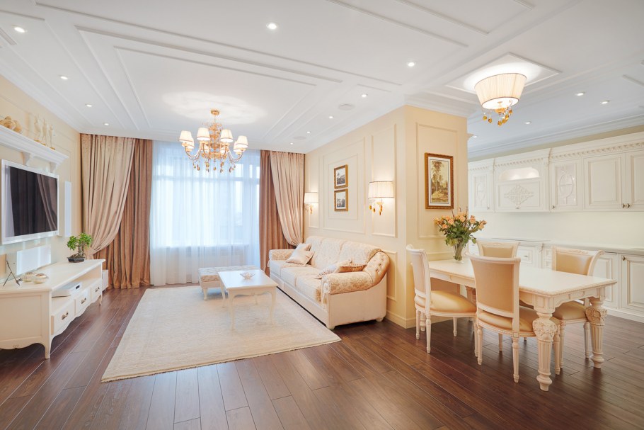Дом в бежевых тонах