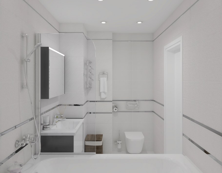 Ванна в стиле Сканди