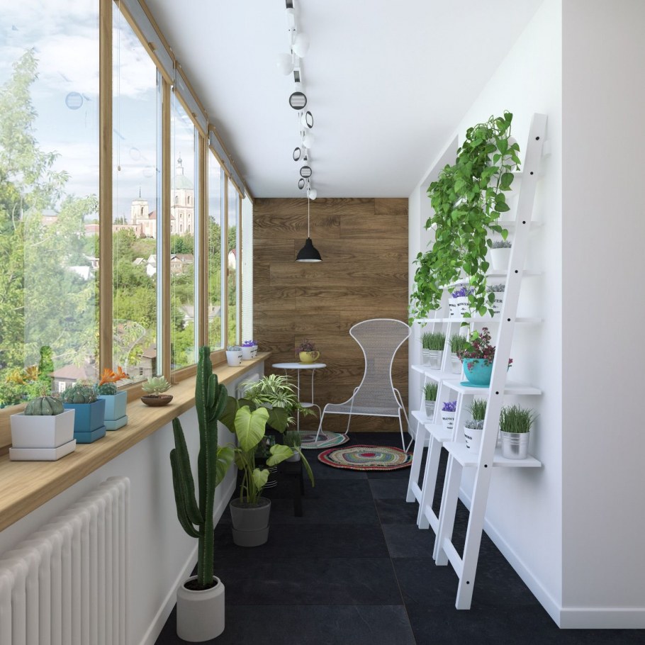 Лоджия в скандинавском стиле