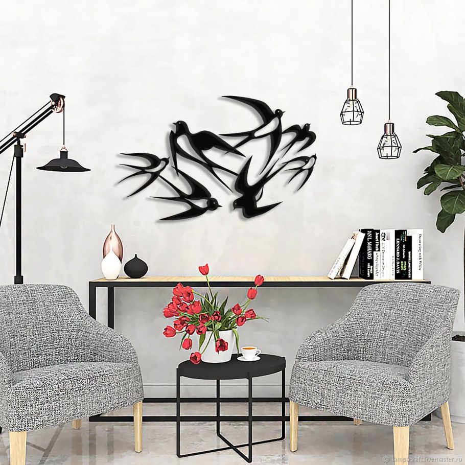 Металлический декор на стену