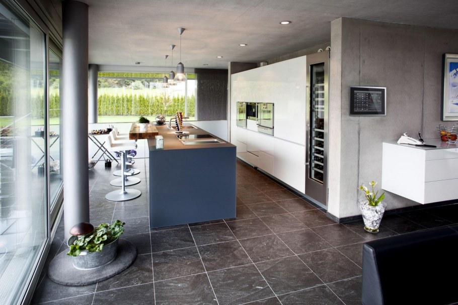 Интерьер хайтек коттедже