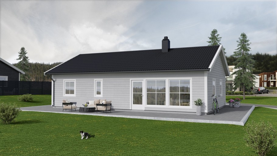 Скандинавский одноэтажный дом